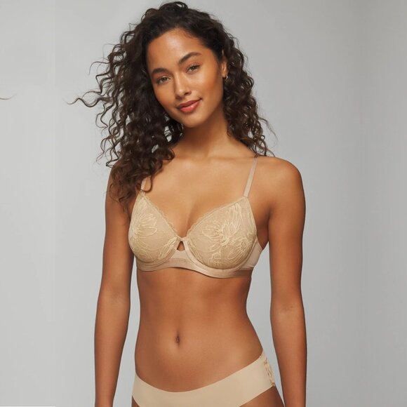 Soma Other - 2/$30 Soma Lightly Lined Perfect Coverage Bra with Lace Warm Amber 40DD #9443